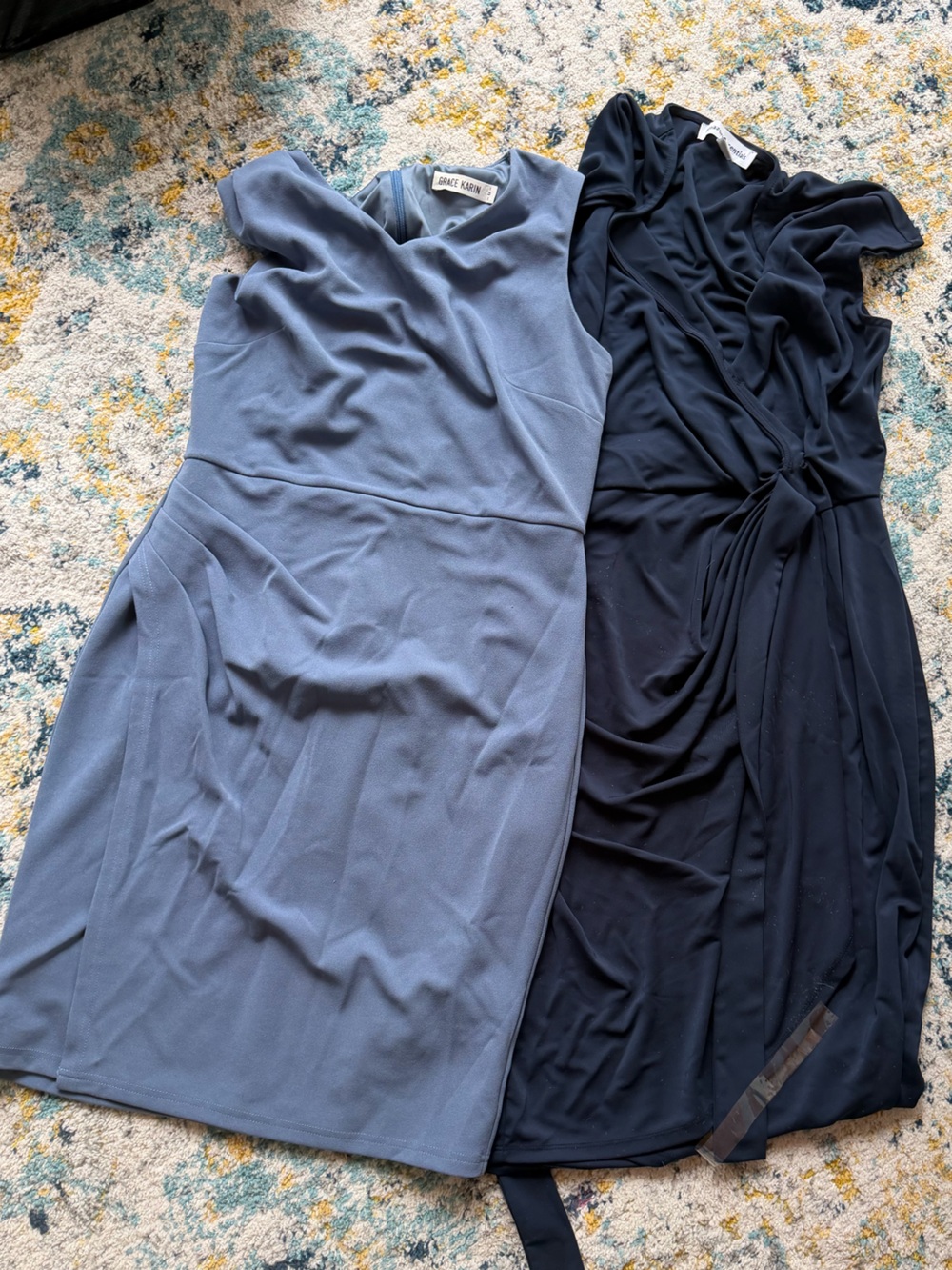 Amazon Women's Blue and Navy Ponte & Wrap Dresses